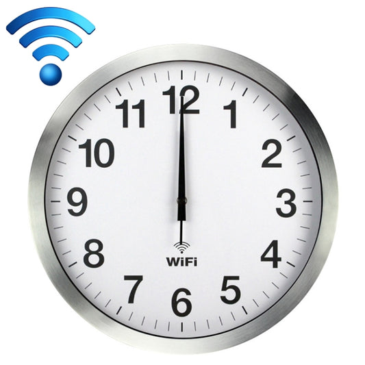 Smart Network Automatic Time Synchronization Wifi Wall Clock Modern Minimalist Silent Living Room Clock, Size:16 inch(Silver) - Wall Clock by PMC Jewellery | Online Shopping South Africa | PMC Jewellery