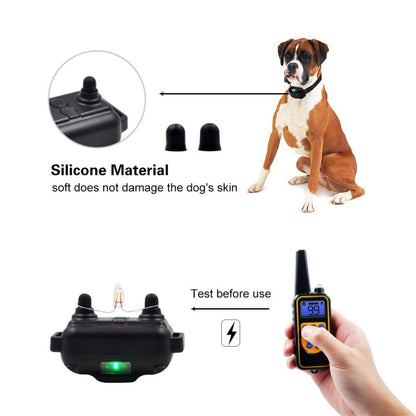 Bark Stopper Dog Training Device Dog Collar with Electric Shock Vibration Warning(UK Plug) - Training Aids by PMC Jewellery | Online Shopping South Africa | PMC Jewellery | Buy Now Pay Later Mobicred