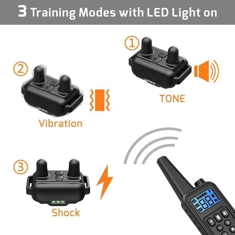 Bark Stopper Pet Supplies Collar Remote Control Collar Dog Training Device, Style:880-2 - Training Aids by PMC TechLife | Online Shopping South Africa | PMC TechLife | Buy Now Pay Later Mobicred