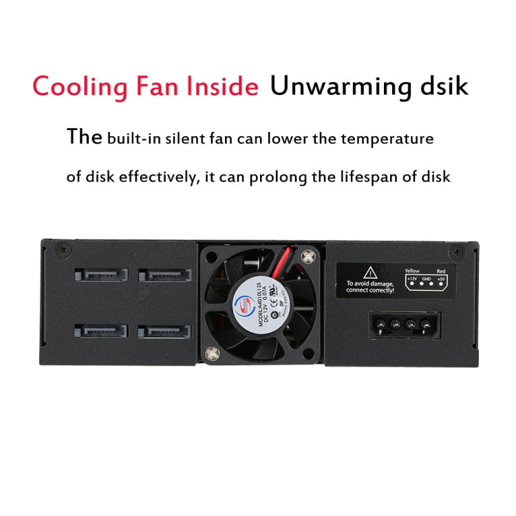 OImaster MR-6401 Four-Bay Chassis Built-In Optical Drive Hard Disk Box - free shipping - PMC Jewellery - Order now!