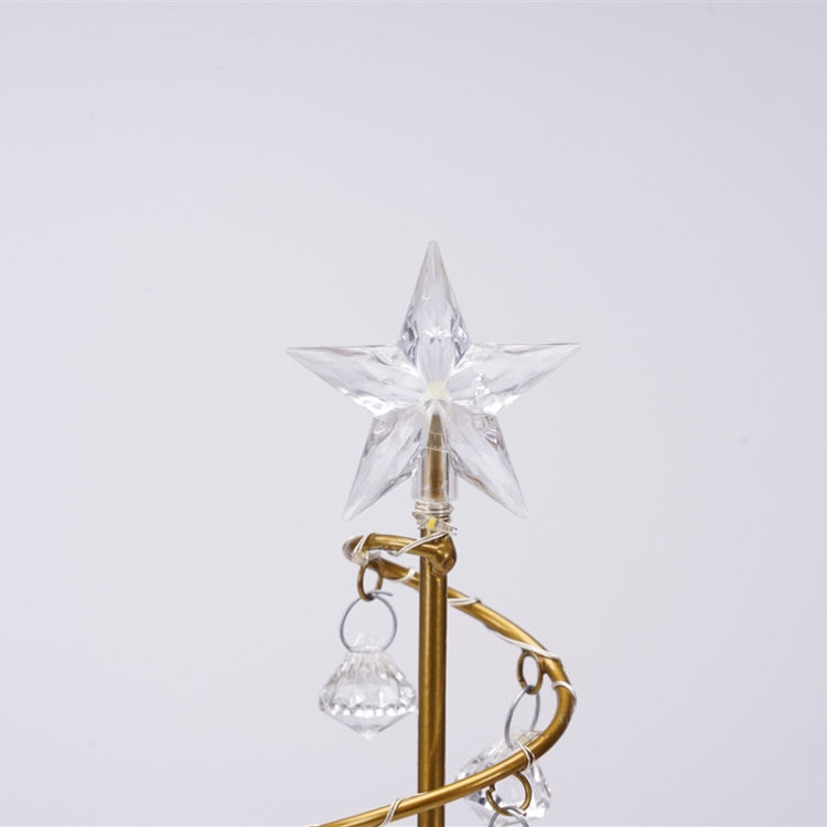 LED Wrought Iron Night Light Crystal Christmas Tree Light Room Decoration Small Table Lamp - free shipping - PMc TechLife - Order now!