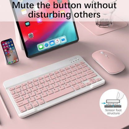 Universal Ultra-Thin Portable Bluetooth Keyboard and Mouse Set For Tablet Phones, Size:10 inch(Pink Keyboard + Pink Mouse) - Universal Keyboard by PMC Jewellery | Online Shopping South Africa | PMC Jewellery