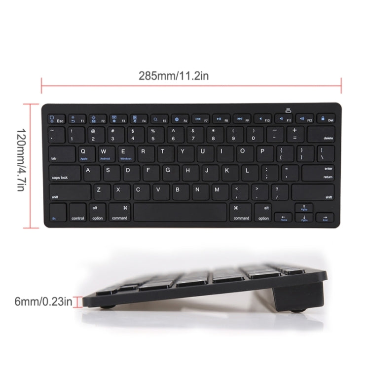 X5 Ultra-Thin Mini Wireless Keyboard + Wireless Mouse Set, Support Win / Android / IOS System(Black) - Universal Keyboard by PMC Jewellery | Online Shopping South Africa | PMC Jewellery