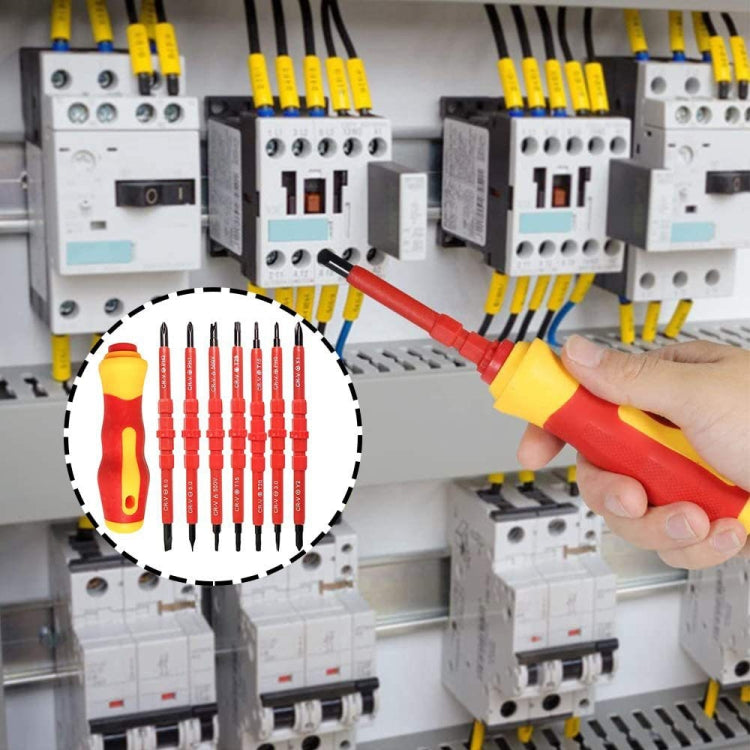 7 in 1 Bit Insulation Multipurpose Repair Tool Screwdriver Set(Red) - Screwdriver Set by PMC TechLife | Online Shopping South Africa | PMC TechLife | Buy Now Pay Later Mobicred
