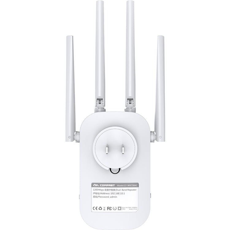 COMFAST CF-WR758AC Dual Frequency 1200Mbps Wireless Repeater 5.8G WIFI Signal Amplifier, EU Plug - Broadband Amplifiers by COMFAST | Online Shopping South Africa | PMC Jewellery | Buy Now Pay Later Mobicred