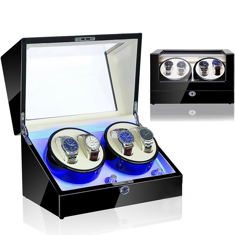 Electric Motor Rotating Watch Box Automatic Mechanical Watch Shaker, US / EU / UK Plug(Black & White) - free shipping - PMC TechLife - Order now!