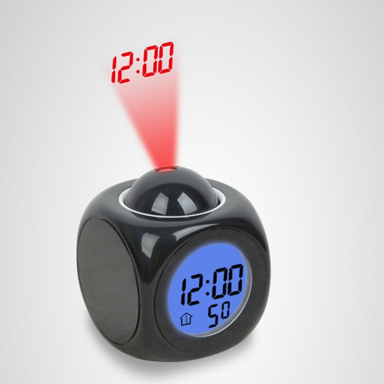 Multi-function LED Projection Alarm Clock Voice Talking Clock, Specification:Black + USB cable - Wall Clock by PMc TechLife | Online Shopping South Africa | PMc TechLife | Buy Now Pay Later Mobicred
