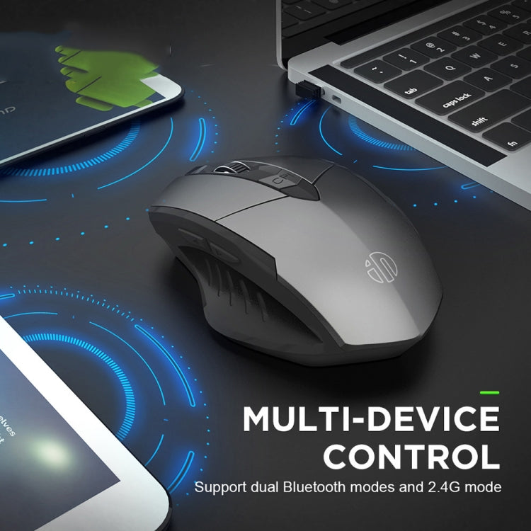 Inphic A1 6 Keys 1000/1200/1600 DPI Home Gaming Wireless Mechanical Mouse, Colour: Black Wireless+Bluetooth 4.0+Bluetooth 5.0 - Wireless Mice by Inphic | Online Shopping South Africa | PMC Jewellery | Buy Now Pay Later Mobicred