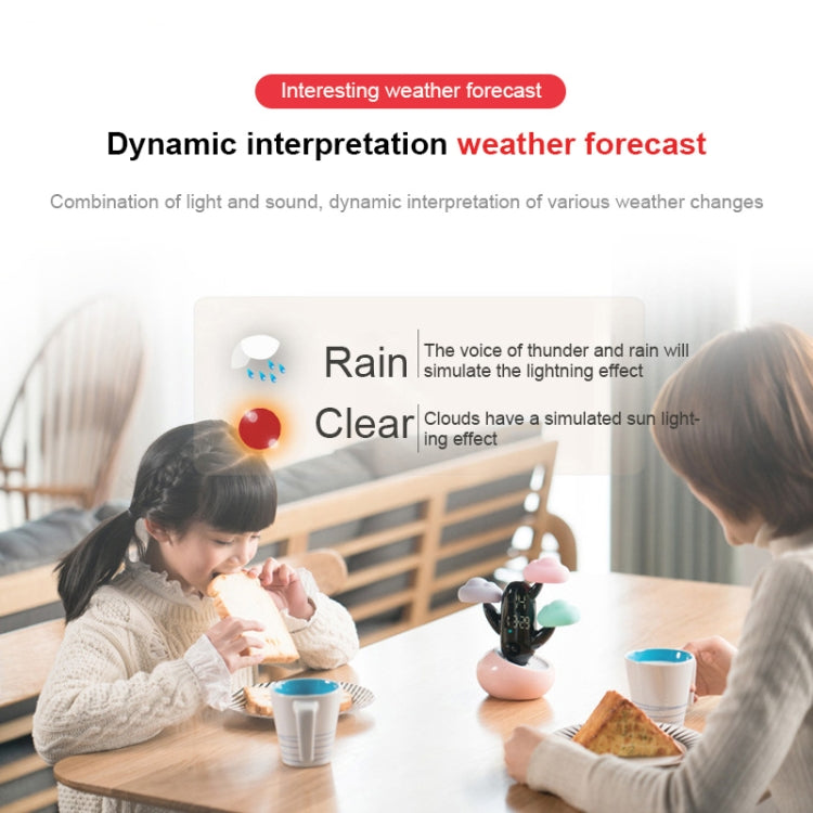 Cloud Weather Time Light Multifunctional Smart Induction Child Wake Up Alarm Clock(Blue) - Novelty Clock by PMc TechLife | Online Shopping South Africa | PMc TechLife | Buy Now Pay Later Mobicred