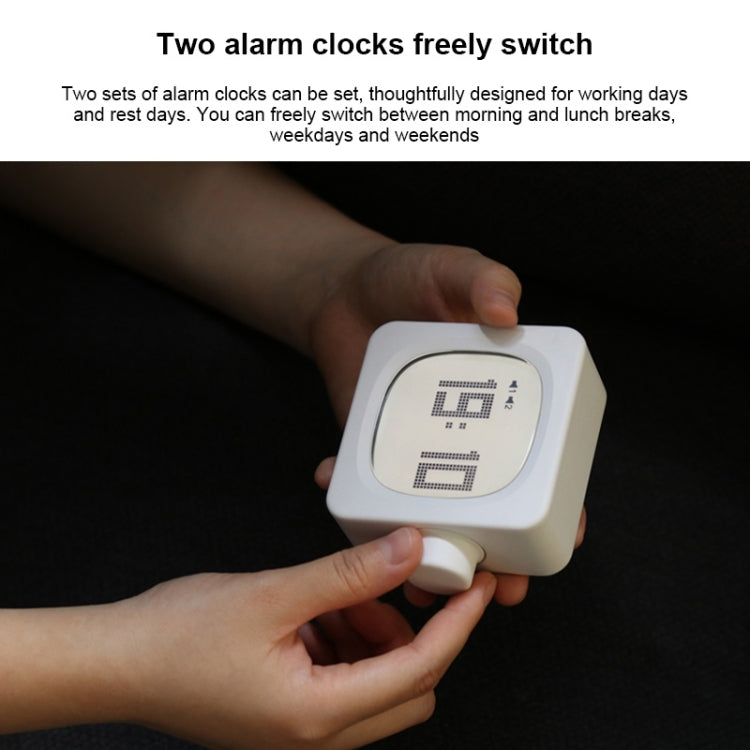 Student Creative Multifunctional Mute Bedside Bedroom Square Alarm Clock(Pea Green) - Novelty Clock by PMc TechLife | Online Shopping South Africa | PMc TechLife | Buy Now Pay Later Mobicred