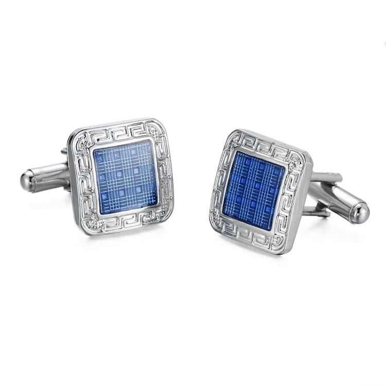 Men Shirt Cufflinks Blue Series Enamel Crystal Vintage Pattern Cufflinks, Color: 15 - Cufflinks by PMC Jewellery | Online Shopping South Africa | PMC Jewellery