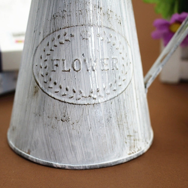 Retro Distressed Iron Flower Bucket Flower Shop Decoration Handmade Hemp Rope Iron Flower Pot - Flower Pots & Planters by PMC Jewellery | Online Shopping South Africa | PMC Jewellery