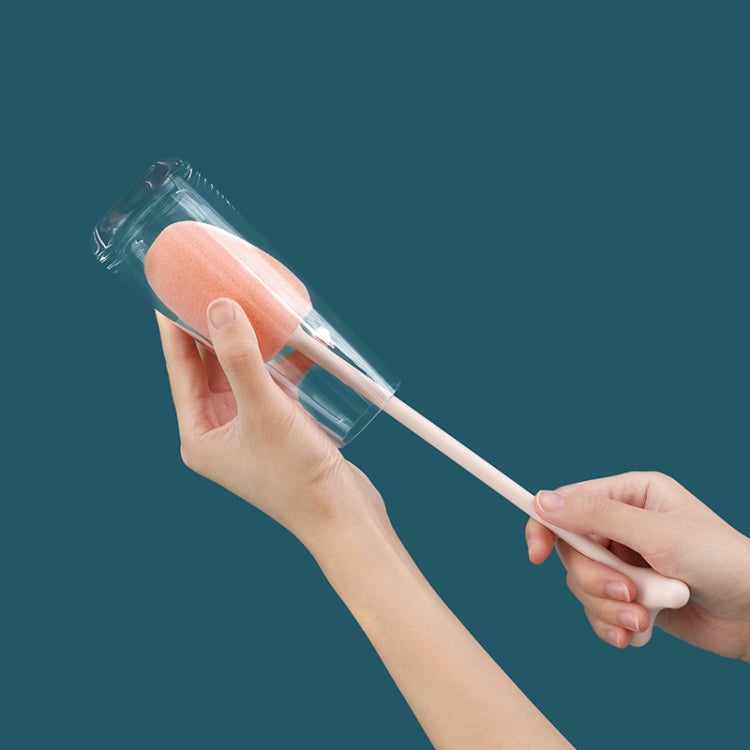 Long Handle Vertical Cup Brush Baby Bottle Sponge Cleaning Brush, Length: 29cm(Pink) - Cleaning Tools by PMc TechLife | Online Shopping South Africa | PMc TechLife | Buy Now Pay Later Mobicred