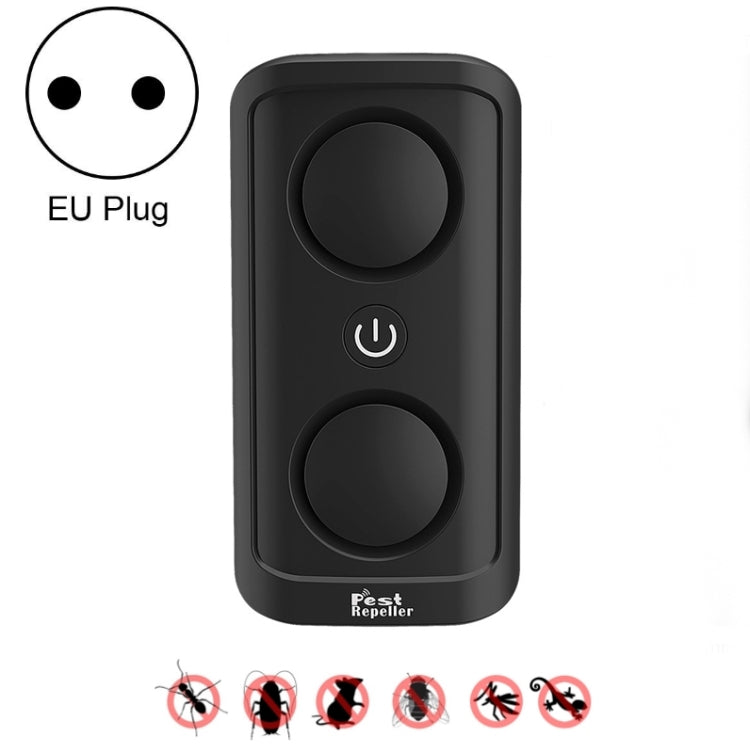 BG302 Dual-Speaker Intelligent Frequency Conversion Mosquito Repellent Ultrasonic Insect Repellent, Product specifications:  EU Plug 220V(Black) - Repellents by PMC TechLife | Online Shopping South Africa | PMC TechLife | Buy Now Pay Later Mobicred