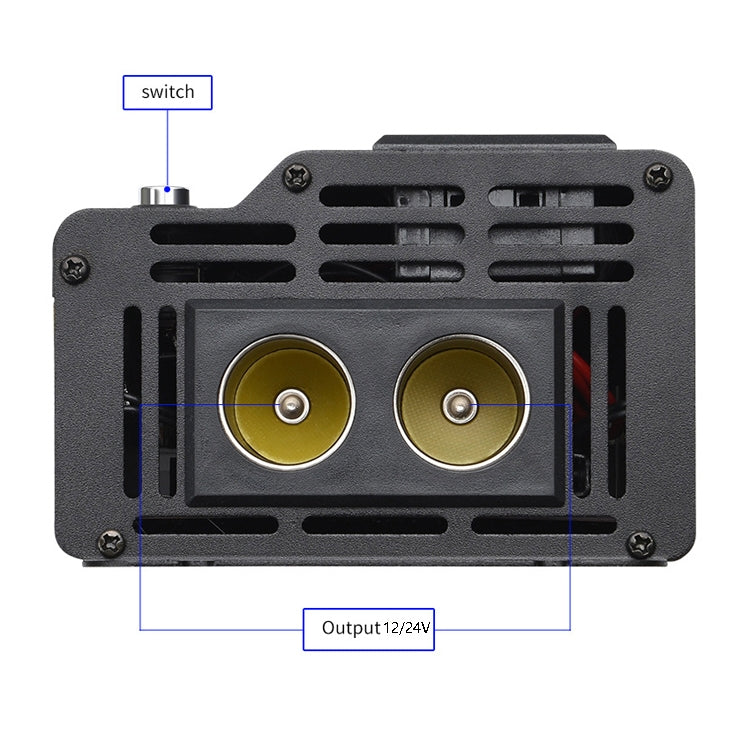 XUYUAN 3000W Car Inverter LED Colorful Atmosphere Light 4USB Charging Converter, UK Plug, Specification: 24V-220V - Modified Square Wave by PMC Jewellery | Online Shopping South Africa | PMC Jewellery | Buy Now Pay Later Mobicred