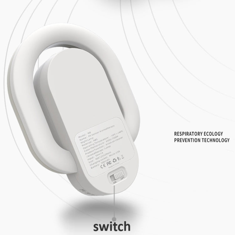 M8 PIR&Light Smart Dual Induction Night Light Negative Ion Air Purification Aromatherapy Night Light Corridor Light Reading Light - Sensor LED Lights by PMC TechLife | Online Shopping South Africa | PMC TechLife | Buy Now Pay Later Mobicred