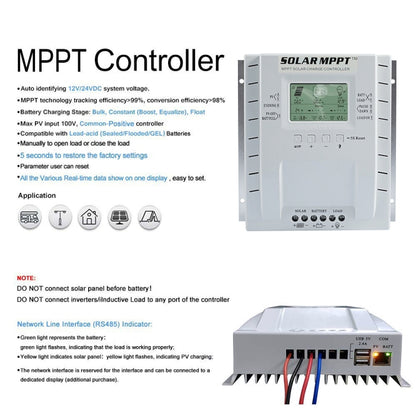 MPPT P60 60A 12V/24V Automatic Identification Solar Charge Controller - Others by PMC Jewellery | Online Shopping South Africa | PMC Jewellery | Buy Now Pay Later Mobicred