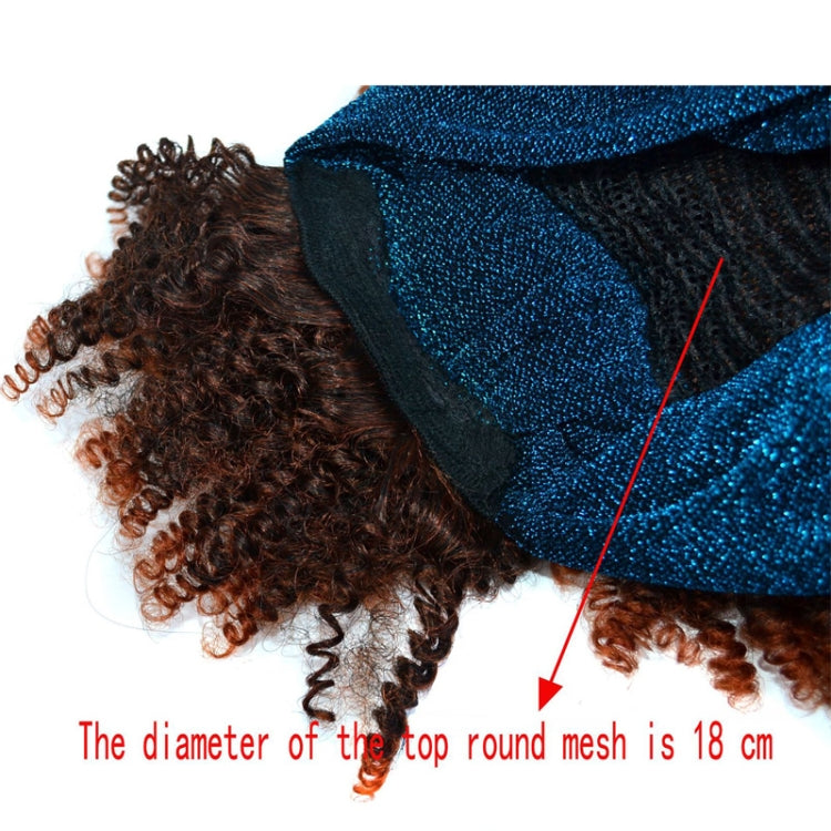 Headscarf Wig Black Gradient Small Curly Wig Explosive Headgear, Colour: 2.TJA1-1BT30# - free shipping - PMC TechLife - Order now!