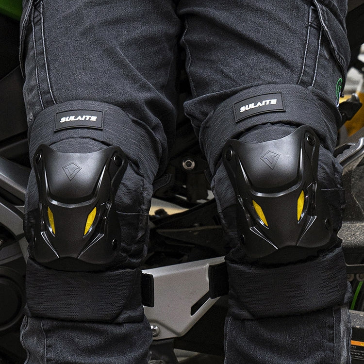 SULAITE Motorcycle Protector Rider Wind Warmth Protective Gear Riding Equipment, Colour: Black Knee Pads - Protective Gear by SULAITE | Online Shopping South Africa | PMC TechLife | Buy Now Pay Later Mobicred