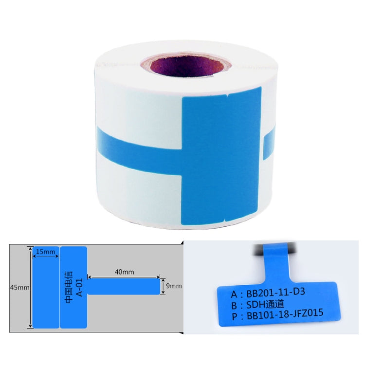 Printing Paper Cable Label For NIIMBOT B50 Labeling Machine(03T-Blue) - Printer Accessories by NIIMBOT | Online Shopping South Africa | PMC Jewellery | Buy Now Pay Later Mobicred