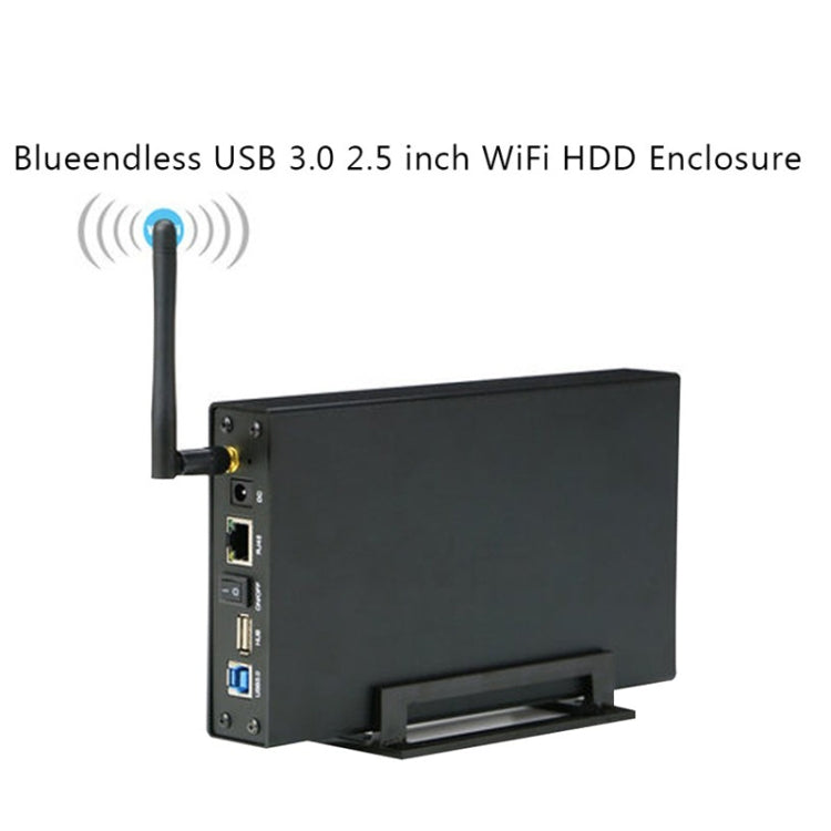 Blueendless 3.5 inch Mobile Hard Disk Box WIFI Wireless NAS Private Cloud Storage( US Plug) - HDD Enclosure by Blueendless | Online Shopping South Africa | PMC Jewellery | Buy Now Pay Later Mobicred