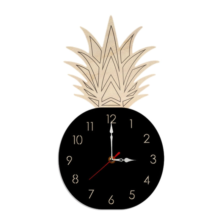 Fruit Personality Mute Wall Clock Acrylic Children Decoration Clock(C Black) - Wall Clock by PMc TechLife | Online Shopping South Africa | PMc TechLife | Buy Now Pay Later Mobicred