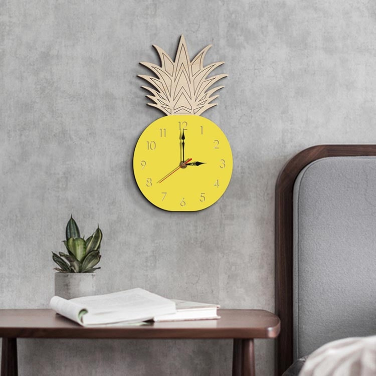 Fruit Personality Mute Wall Clock Acrylic Children Decoration Clock(D White) - Wall Clock by PMc TechLife | Online Shopping South Africa | PMc TechLife | Buy Now Pay Later Mobicred