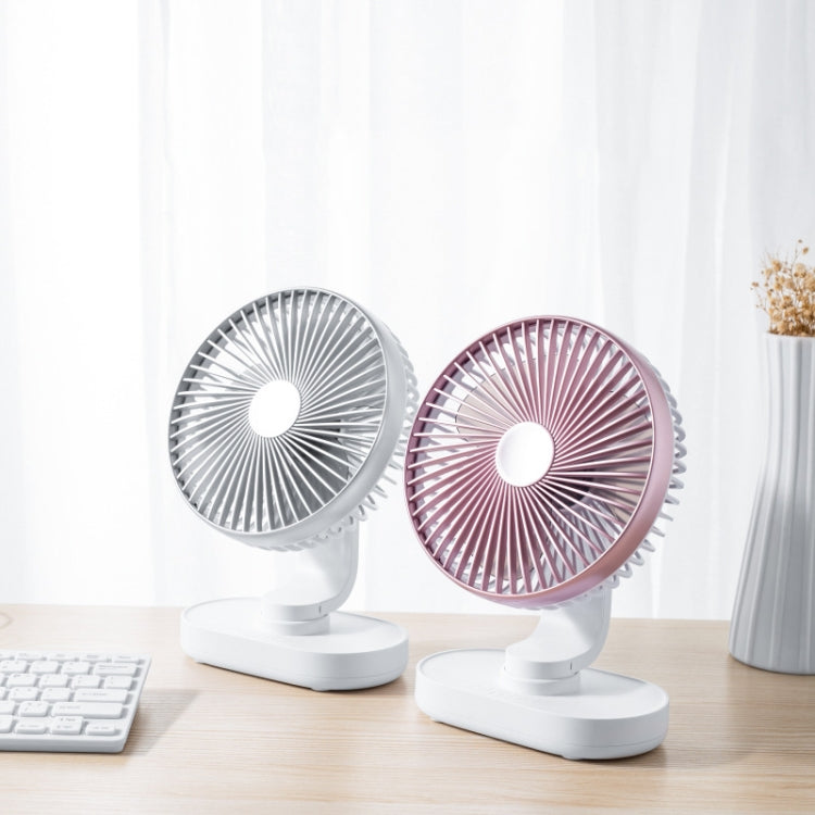 D77 Desktop Automatic Shaking hHead Fan Mute Portable Home Office Dormitory USB Fan(Rose Pink) - Electric Fans by PMC Jewellery | Online Shopping South Africa | PMC Jewellery | Buy Now Pay Later Mobicred