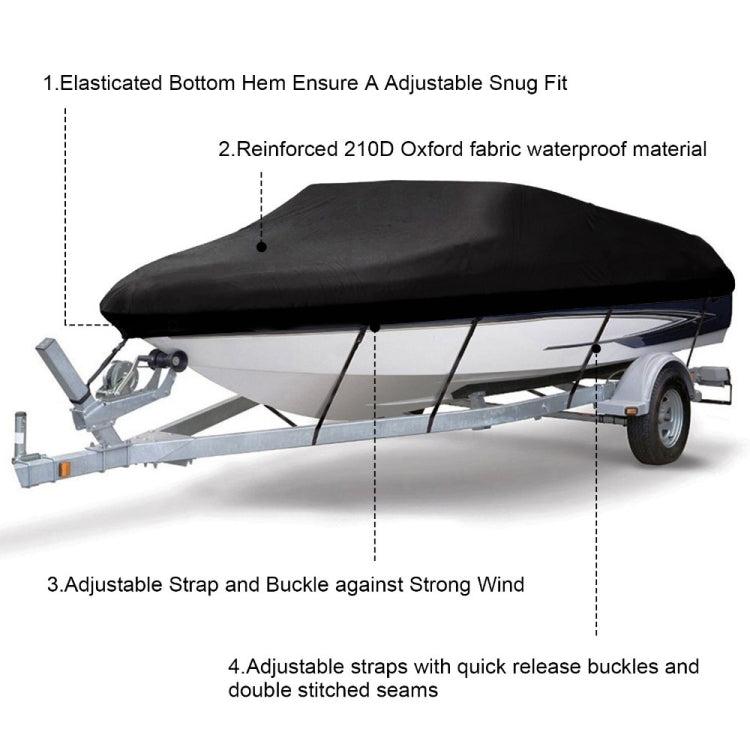 210D Waterproof Boat Cover Speedboat Towed Fishing V-Shaped Boat Cover Rain And Sun Protection Cover, Specification:  11-13FT 420x270cm - Marine Accessories & Parts by PMC Jewellery | Online Shopping South Africa | PMC Jewellery | Buy Now Pay Later Mobicred