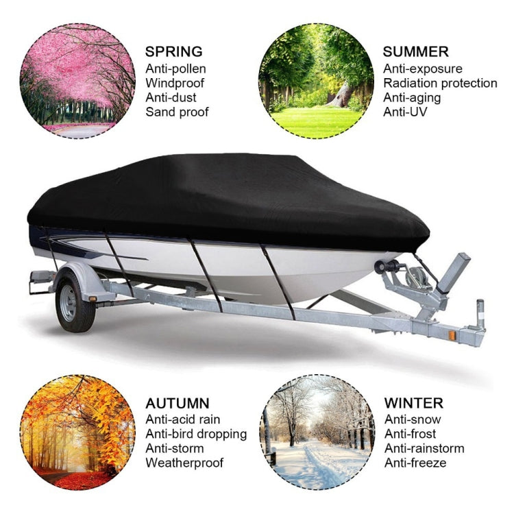 210D Waterproof Boat Cover Speedboat Towed Fishing V-Shaped Boat Cover Rain And Sun Protection Cover, Specification:  17-19FT 600x310cm - Marine Accessories & Parts by PMC Jewellery | Online Shopping South Africa | PMC Jewellery | Buy Now Pay Later Mobicred