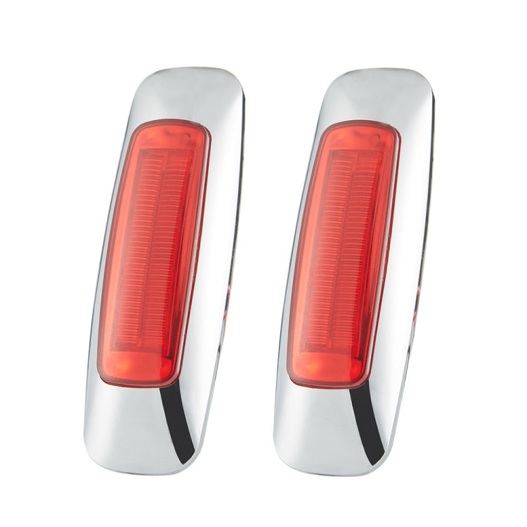 2 PCS 12/24V 8 LEDs Explosion Lightning Plating Edge Light Side Tail Light(Red) - Warning Lights by PMC Jewellery | Online Shopping South Africa | PMC Jewellery | Buy Now Pay Later Mobicred