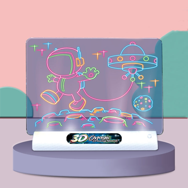 3D Fluorescent Drawing Board Magic Luminous Three-Dimensional Writing Board Graffiti Board Lighting Puzzle Children Drawing Board,Style: Medium Drawing Board (Dinosaur Version) -  by PMC TechLife | Online Shopping South Africa | PMC TechLife | Buy Now Pay Later Mobicred