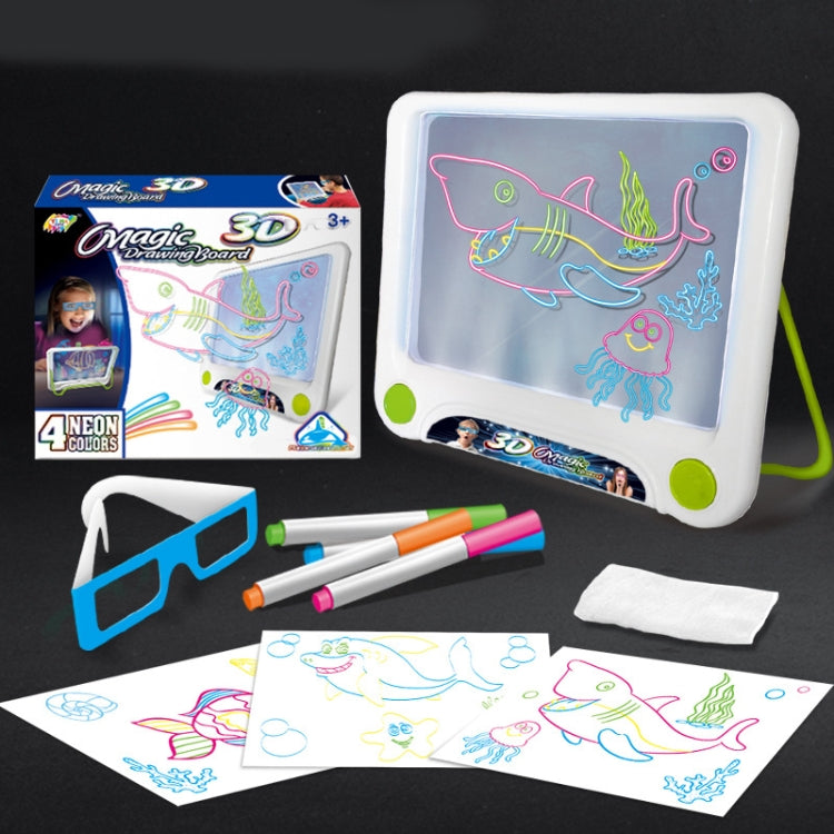 3D Fluorescent Drawing Board Magic Luminous Three-Dimensional Writing Board Graffiti Board Lighting Puzzle Children Drawing Board,Style:  Drawing Screen (Ocean Version) -  by PMC Jewellery | Online Shopping South Africa | PMC Jewellery | Buy Now Pay Later Mobicred