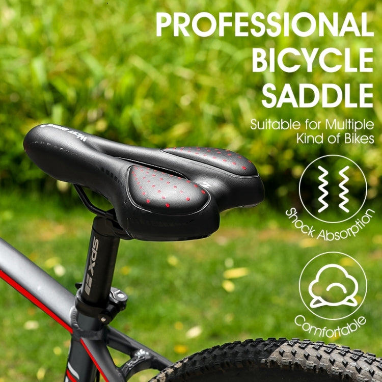 WEST BIKING YP0801086 Silicone Thickened Soft And Comfortable Bicycle Seat(Black Blue) - Bicycle Saddle by WEST BIKING | Online Shopping South Africa | PMc TechLife | Buy Now Pay Later Mobicred