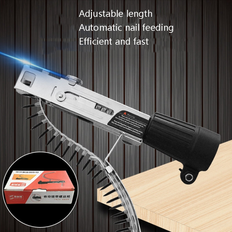 JieLi Chain Belt Screw Converter Electric Screwdriver On Gypsum Board Tool With 50 Chains Strap - Screws by PMC TechLife | Online Shopping South Africa | PMC TechLife