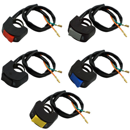 5 PCS Motorcycle Handlebar Tap Switch LED Headlight Break Extinguishing Fire Double Flash Switch(Blue Button) - Electrical System by PMC Jewellery | Online Shopping South Africa | PMC Jewellery | Buy Now Pay Later Mobicred