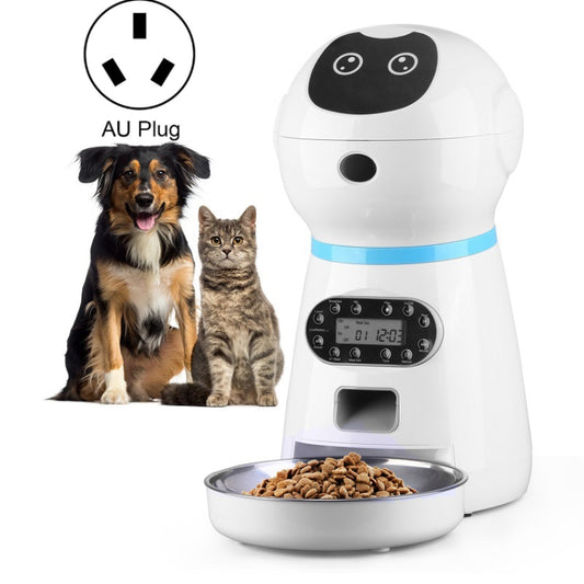 Pet Auto Feeding Intelligent Feed Stainless Steel Food Dish, Specification: AU Plug - Food Bowls by PMC Jewellery | Online Shopping South Africa | PMC Jewellery