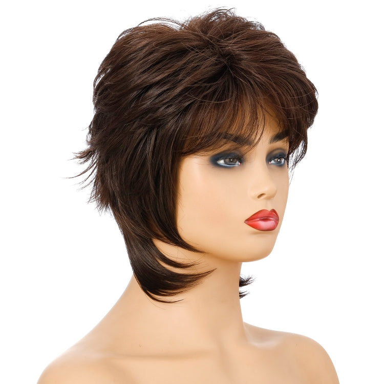 Women Short Hair Wig Full Bangs Chemical Fiber Hair Cover - Wigs by PMC Jewellery | Online Shopping South Africa | PMC Jewellery