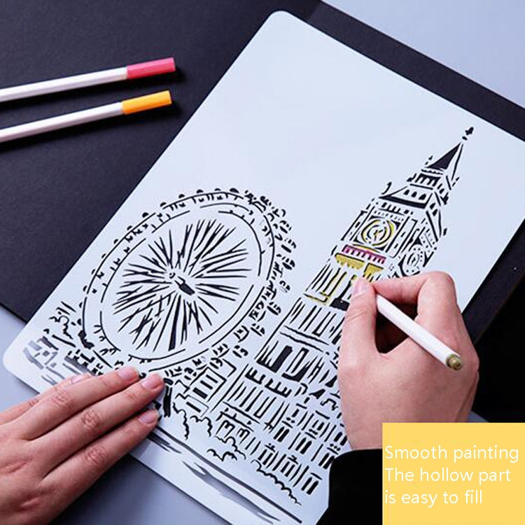 1 Paris Tower Construction Series Painting Template Theme City A4 Label Template - Art Supplies by PMC TechLife | Online Shopping South Africa | PMC TechLife | Buy Now Pay Later Mobicred