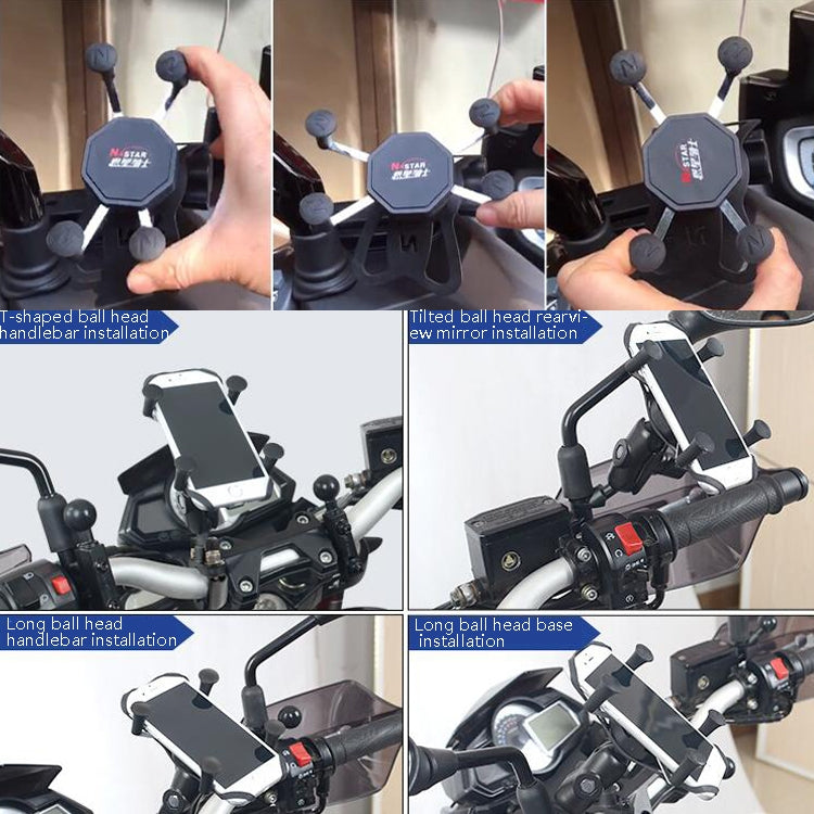 N-STAR N002 Motorcycle Bicycle Mobile Phone Bracket Riding Equipment(Large L Head) - Holders by N-STAR | Online Shopping South Africa | PMC Jewellery | Buy Now Pay Later Mobicred