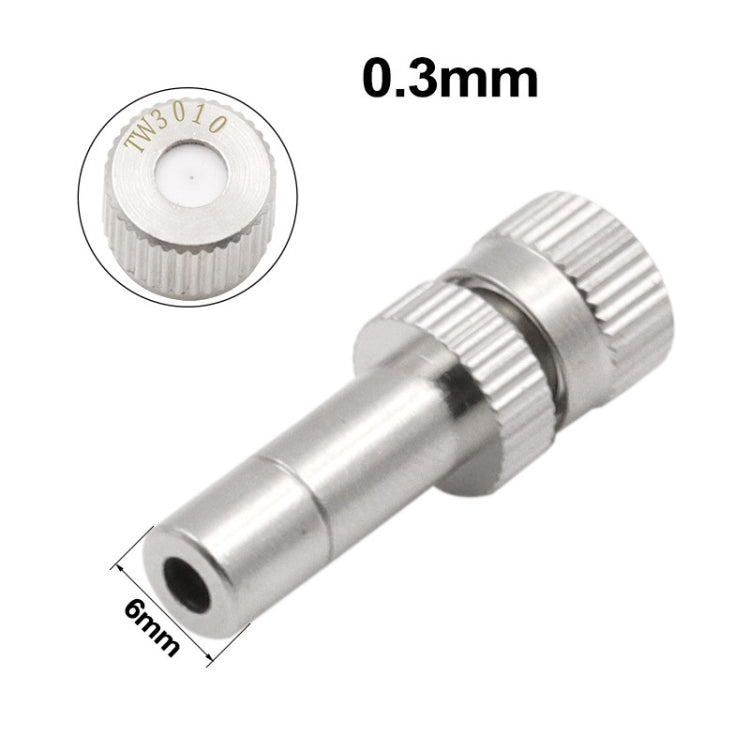 6mm Humidifying And Dedusting Cooling Atomizing Sprinkler Quick-Plug Fog Misting Nozzle, Model: 0.3mm - Watering & Irrigation by PMC TechLife | Online Shopping South Africa | PMC TechLife