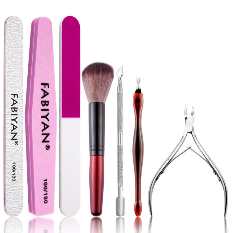 FABIYAN Nail Art Tool Set Manicure Disarm Tool Set, Specification: 7-piece Set - Nail Art Equipment by PMC Jewellery | Online Shopping South Africa | PMC Jewellery | Buy Now Pay Later Mobicred