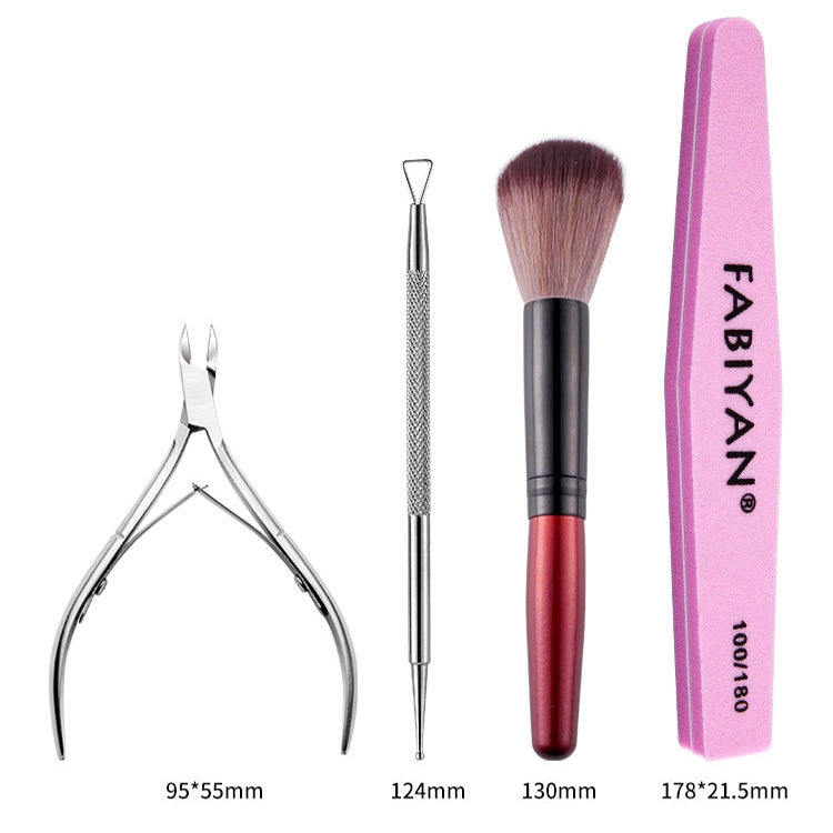 FABIYAN Nail Art Tool Set Manicure Disarm Tool Set, Specification: 9-piece Set - Nail Art Equipment by FABIYAN | Online Shopping South Africa | PMC Jewellery | Buy Now Pay Later Mobicred