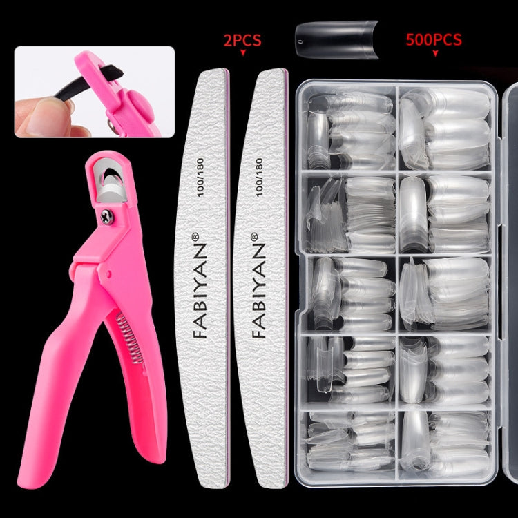 FABIYAN Nail Brush Nail Piece Set Nail Art Polishing Supplies Set, Specification: Transparent Small Set - Nail Art Equipment by FABIYAN | Online Shopping South Africa | PMC Jewellery | Buy Now Pay Later Mobicred