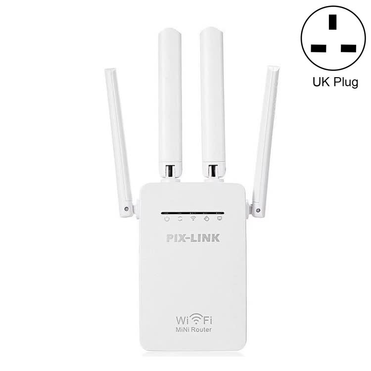 PIX-LINK LV-WR09 300Mbps WiFi Range Extender Repeater Mini Router(UK Plug) - Wireless Routers by PMC Jewellery | Online Shopping South Africa | PMC Jewellery | Buy Now Pay Later Mobicred