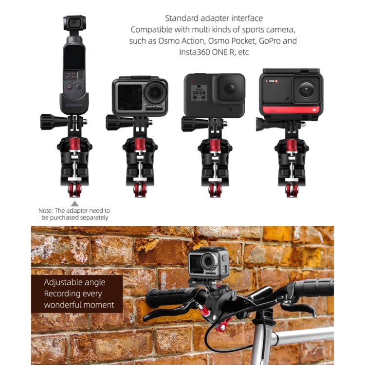 Sunnylife TY-Q9266 for Insta360 GO / DJI Osmo Action / GoPro Mount Bracket Stabilizer Bicycle Clip with Screw - Holder by Sunnylife | Online Shopping South Africa | PMC Jewellery | Buy Now Pay Later Mobicred