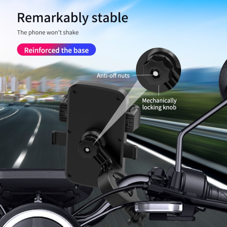 2 PCS Motorcycle Electrical Pedal Car Self-Lock Bracket Riding One-Button Shrink Mobile Phone Holder(Black M1) - Holder by PMC TechLife | Online Shopping South Africa | PMC TechLife | Buy Now Pay Later Mobicred