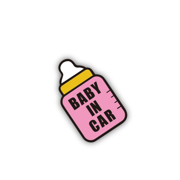 10 PCS There Is A Baby In The Car Stickers Warning Stickers Style: CT223Z Pink Bottom Bottle Adhesive Stickers - Warning Sticker by PMC Jewellery | Online Shopping South Africa | PMC Jewellery | Buy Now Pay Later Mobicred