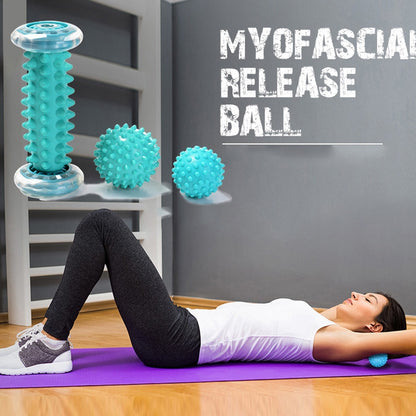 Massage Ball Plantar Fascia Ball Muscle Relaxation Fitness Ball Hand Holding Ball,Style: Green Foot Bottom + Bump Peanut Ball + 7cm Tattan - Massage & Relaxation by PMC Jewellery | Online Shopping South Africa | PMC Jewellery