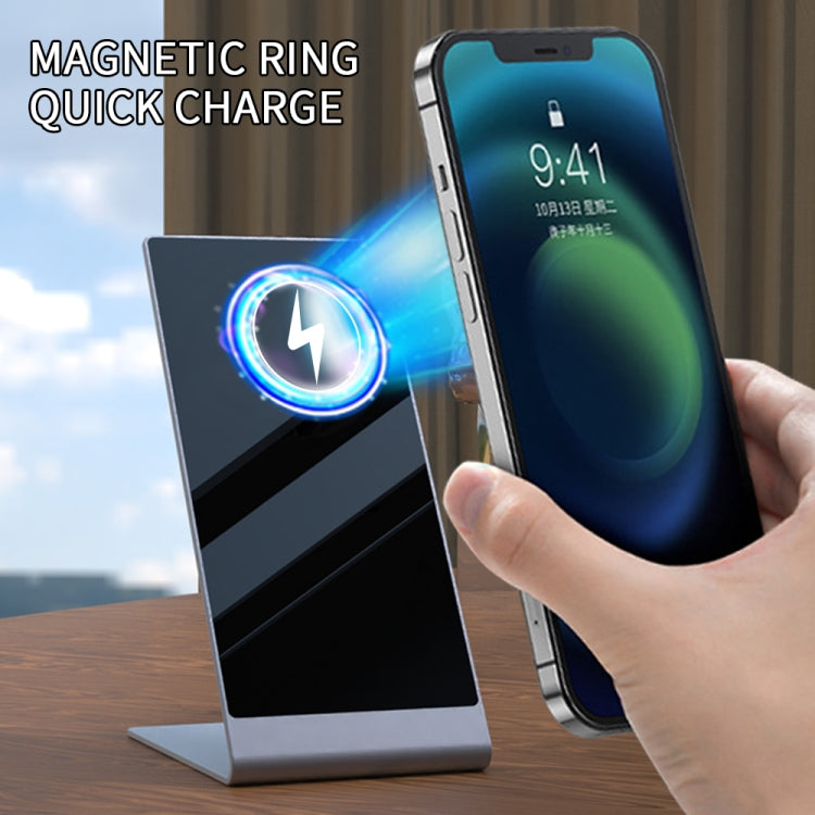 Y13 15W Magnetic Wireless Mobile Phone Holder Charger for iPhone(Silver) - Wireless Charger by PMC Jewellery | Online Shopping South Africa | PMC Jewellery | Buy Now Pay Later Mobicred